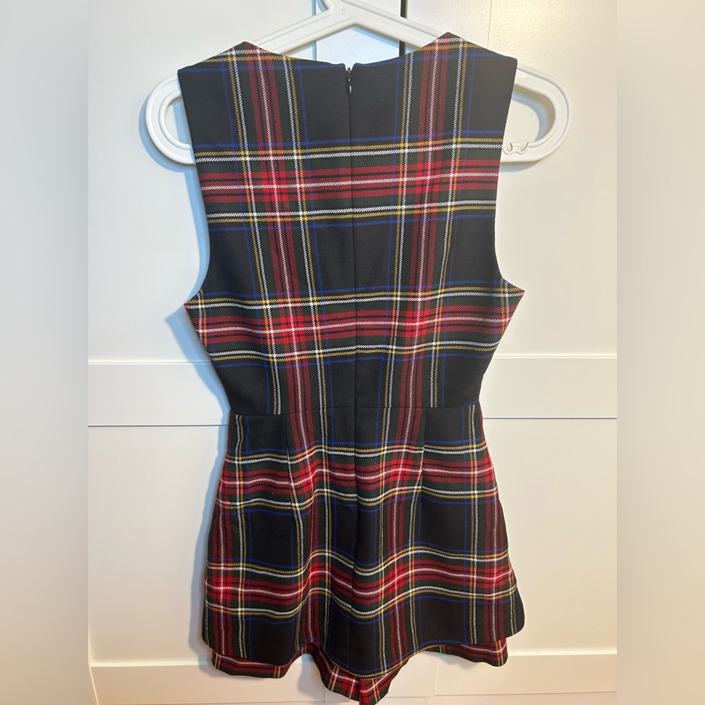 Maje Black and Red V-Neck Sheath Mini Dress - Picture 2 of 5
